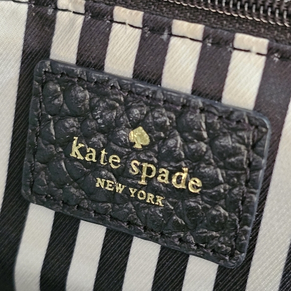 KATE SPADE Southport Avenue Sloan Large Black Pebbled Leather Satchel Purse - Picture 11 of 16